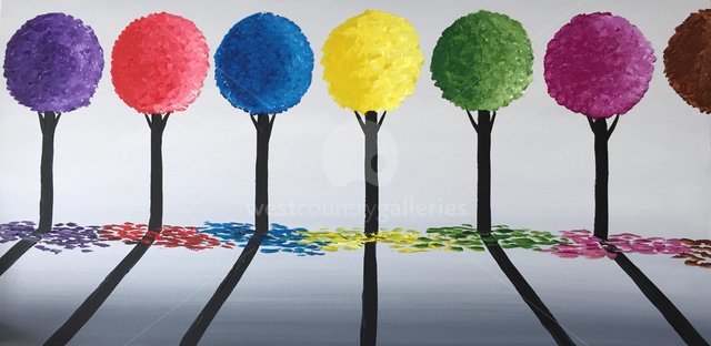 Image of Colourful Round Trees 6